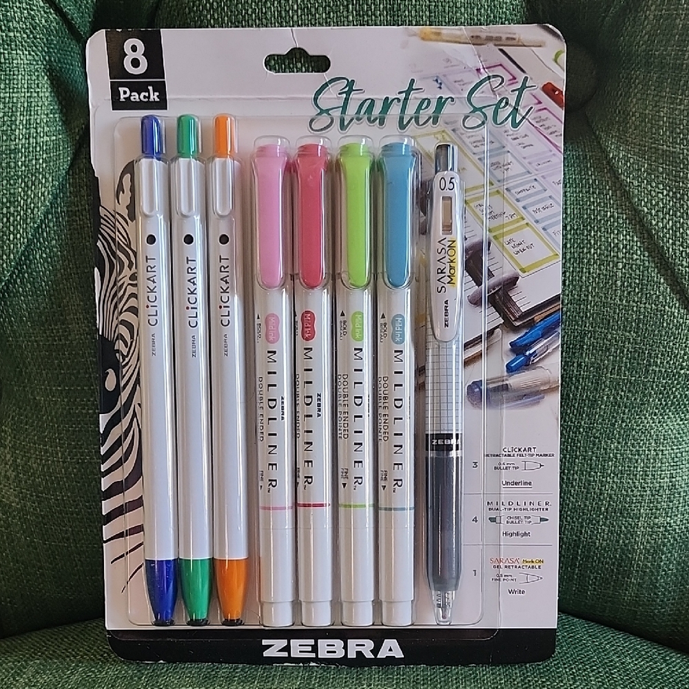 Zebra Pen Starter Set with Assorted Colors